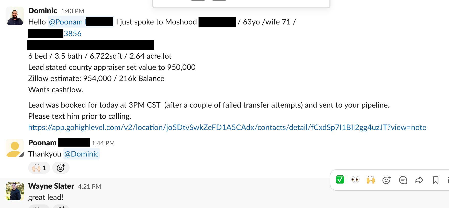 Client quote