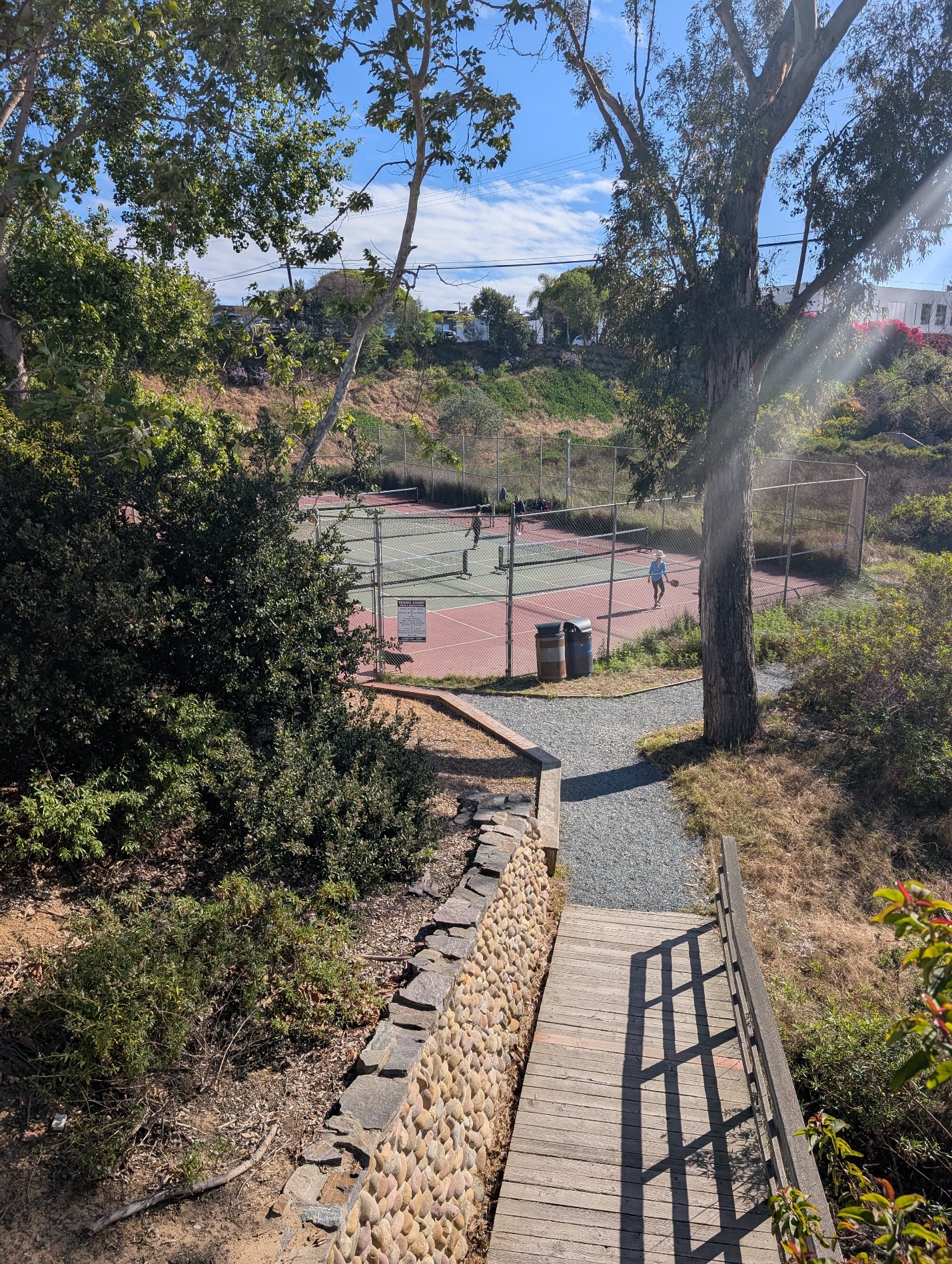 Pickleball Courts from the trail