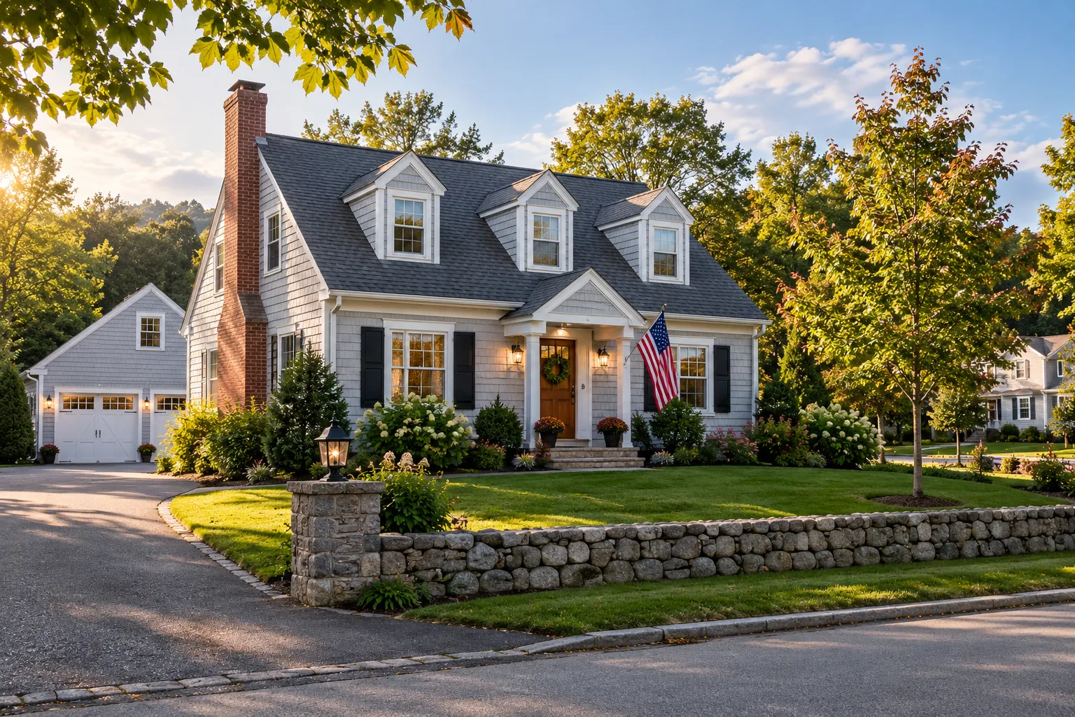 New England home services professionals including contractors, electricians, plumbers, remodelers and landscapers working on a residential property.