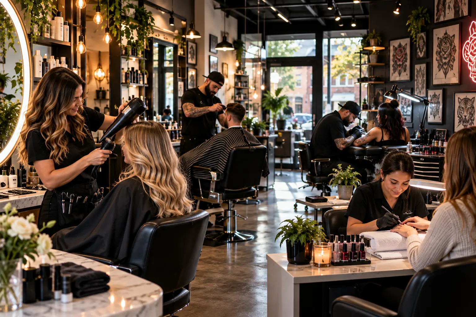 New England personal service businesses including hair salons, barber shops, tattoo studios and beauty professionals.
