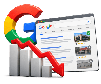 Low Google search visibility for a small business website