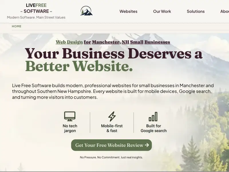 Live Free Software website