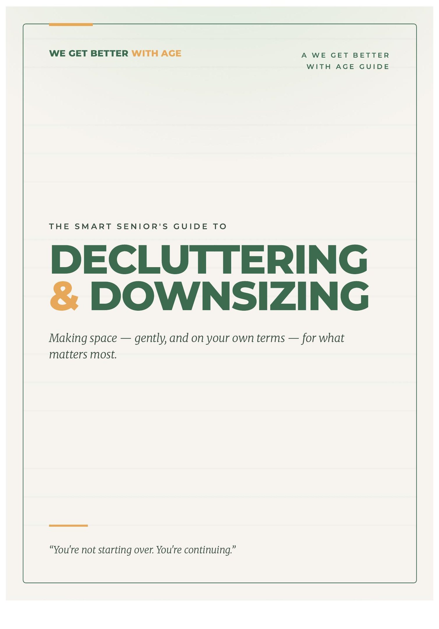 The cover of The Smart Senior's Guide to Decluttering and Downsizing