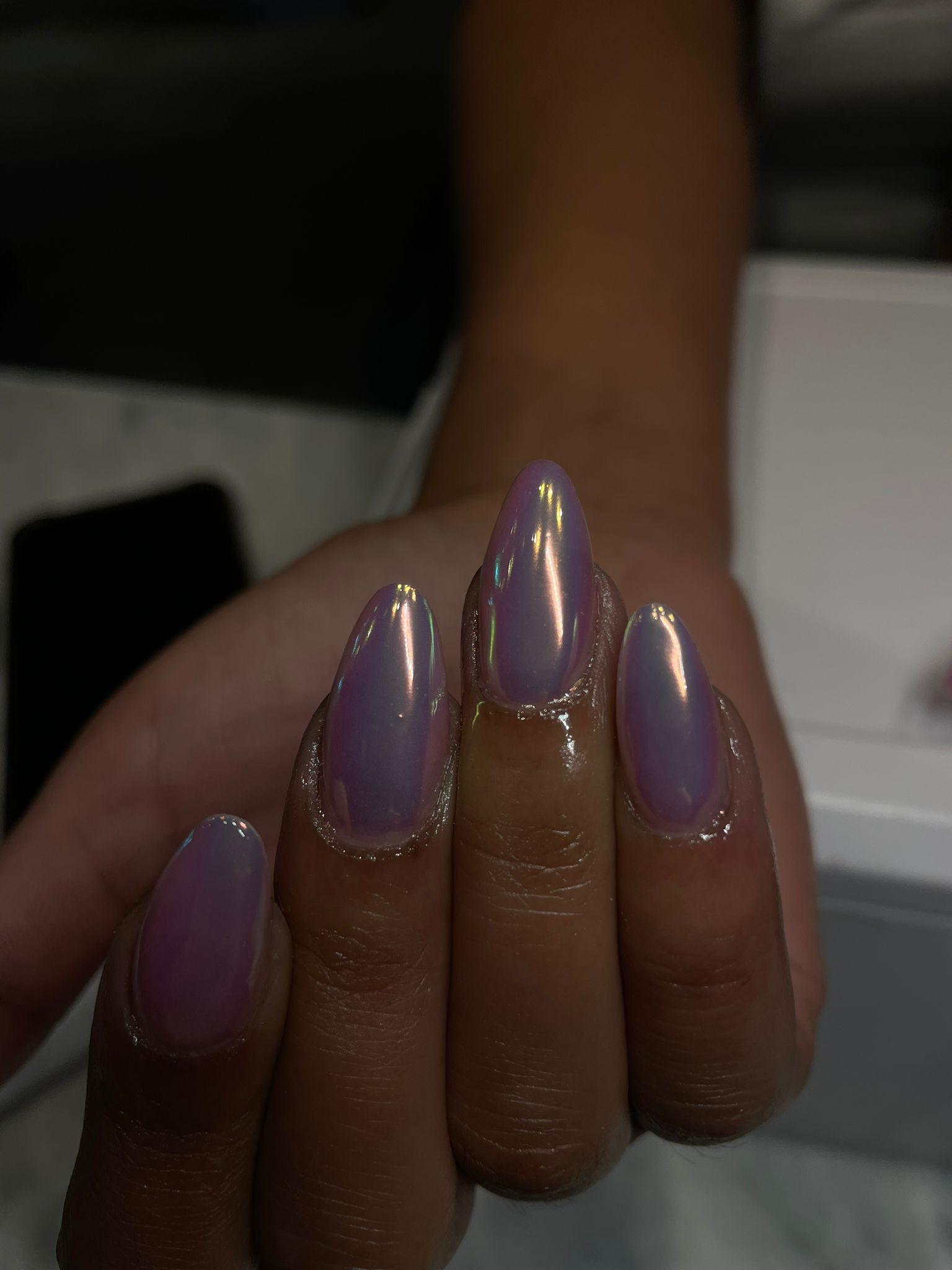 BIAB resultaat in warme mauve-tint