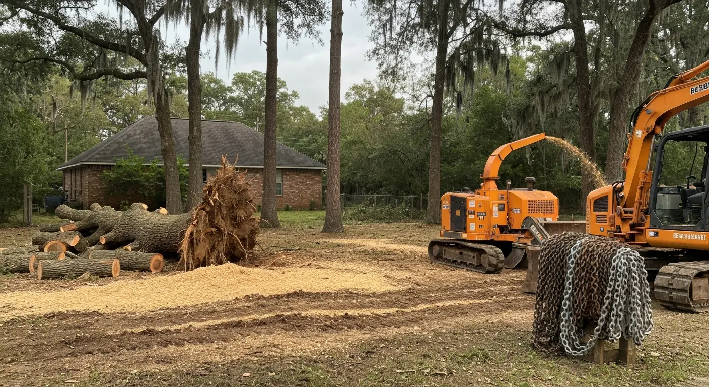 Fallen tree removal in Keithville