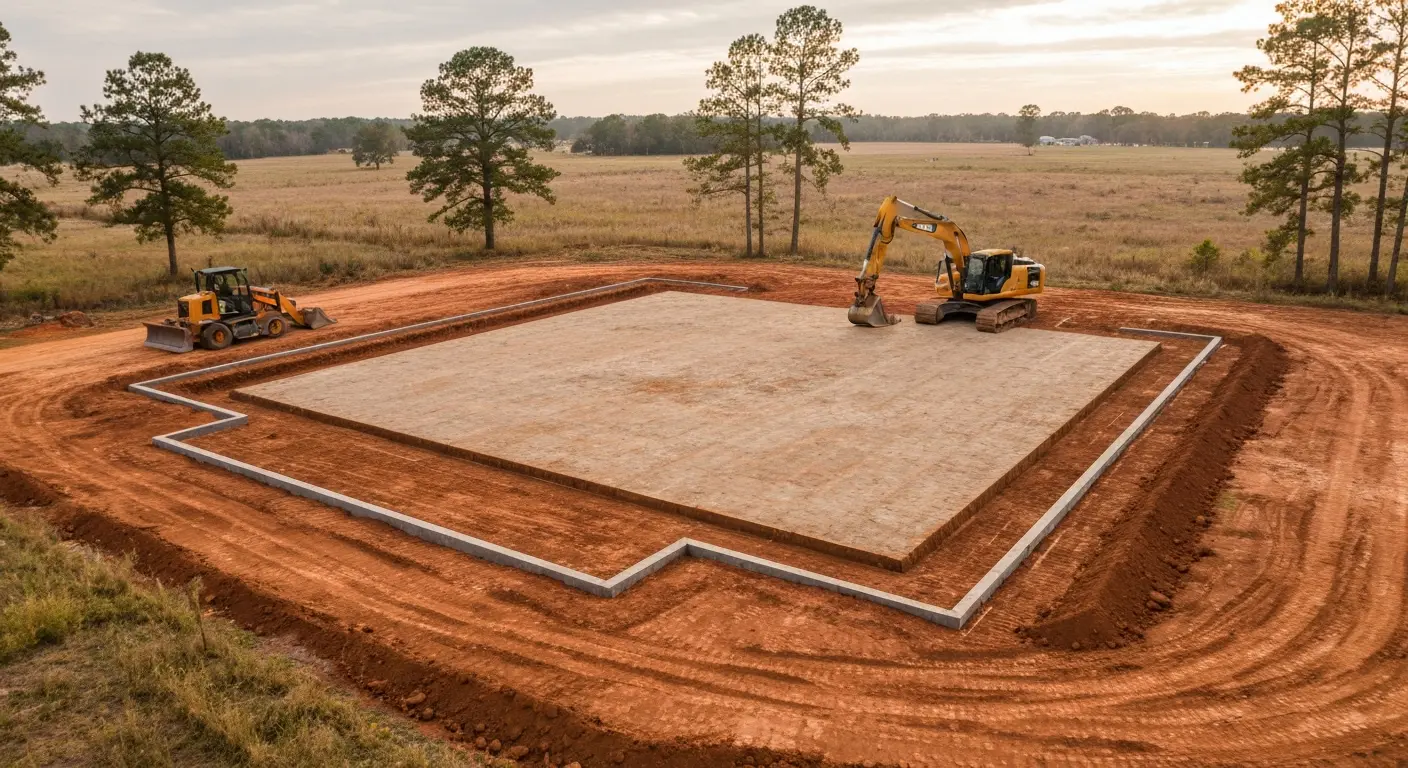 House pad excavation