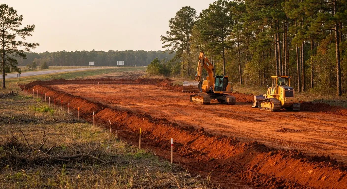 Excavation site preparation