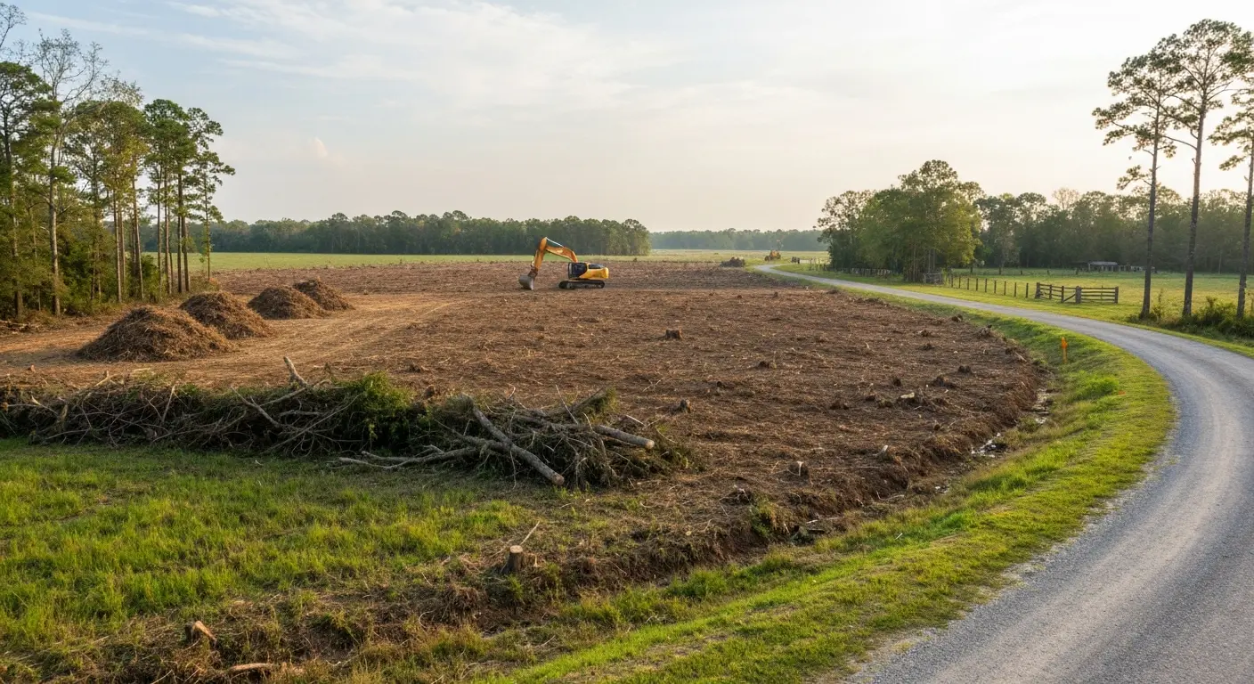Land clearing project Blanchard LA