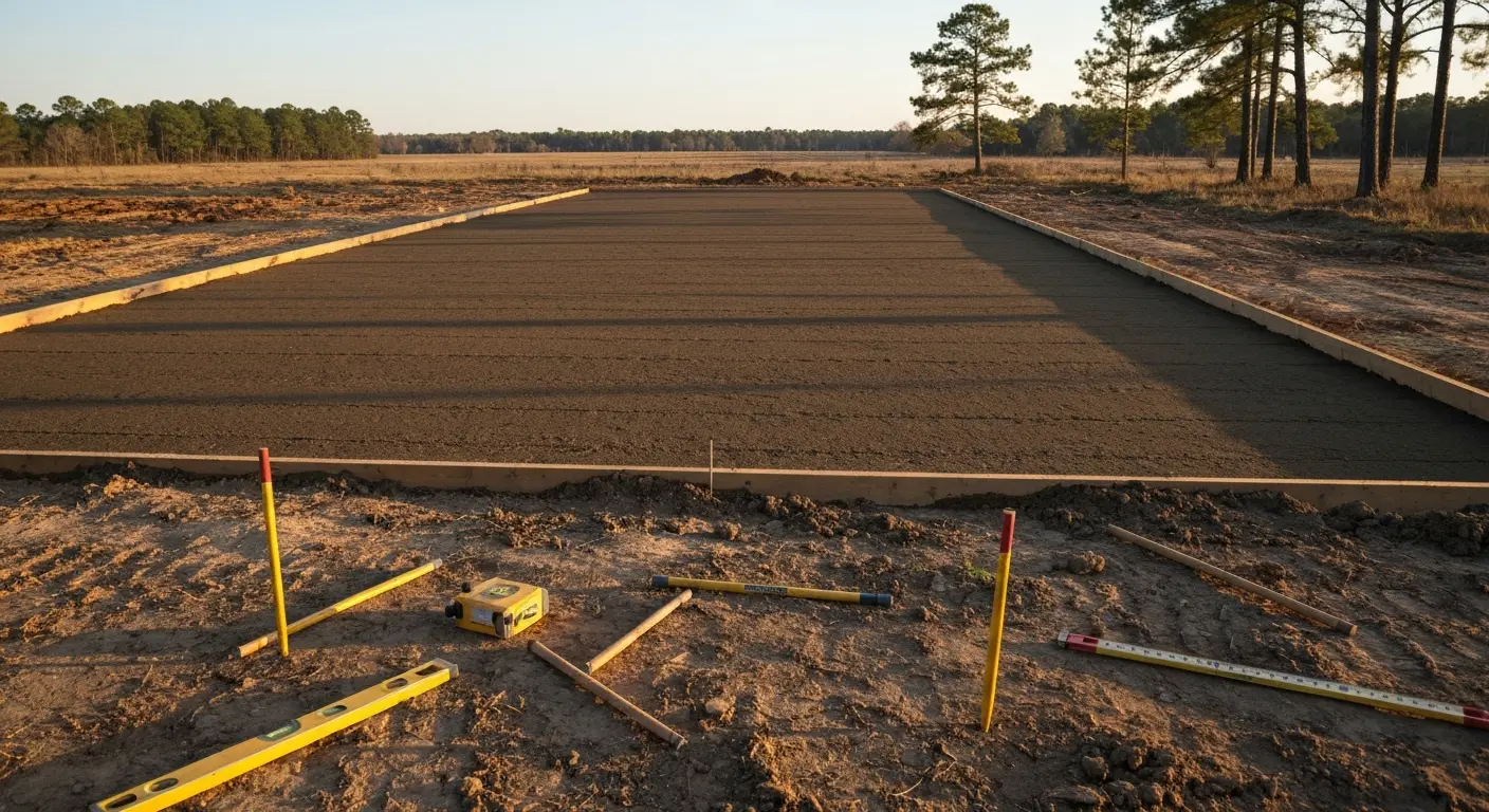 House pad construction site