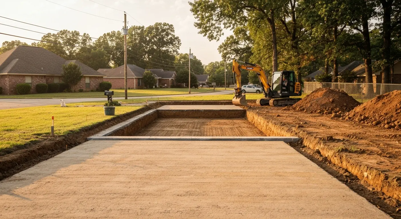 Driveway excavation