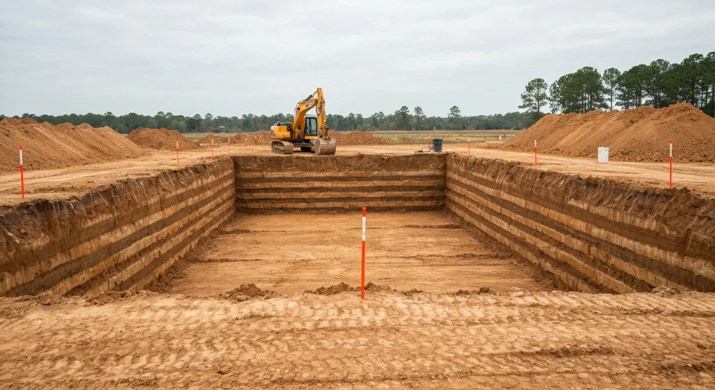 Foundation excavation project