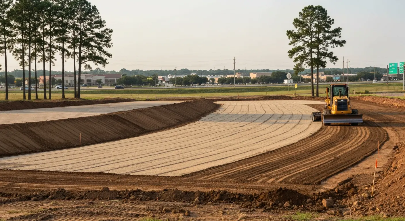 Commercial site preparation grading