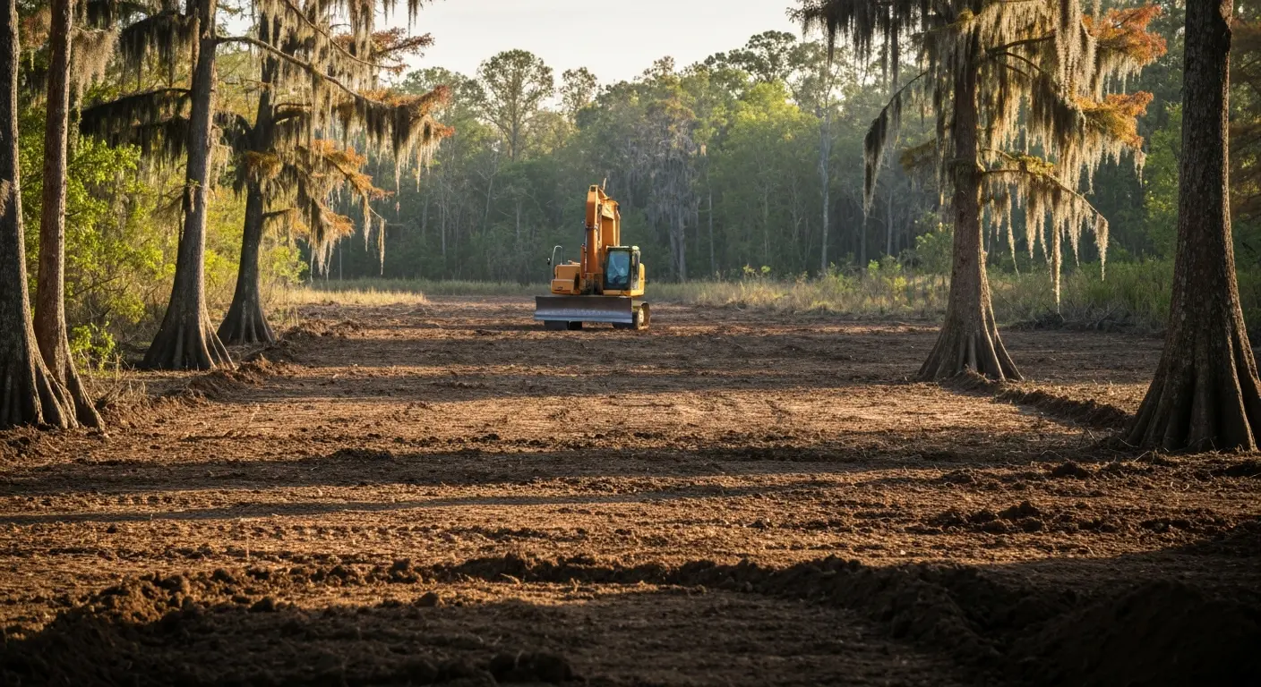 Land clearing near Cane River