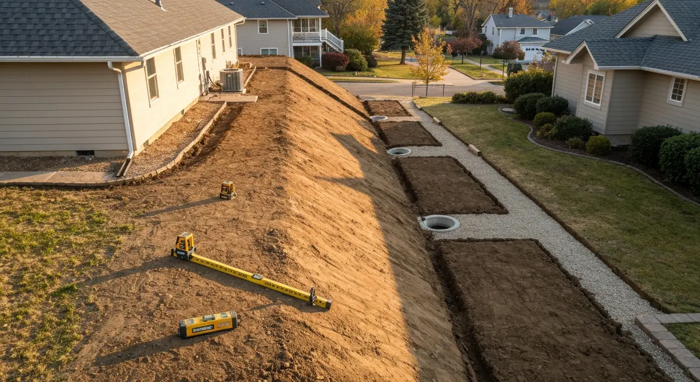 Site drainage and grading work