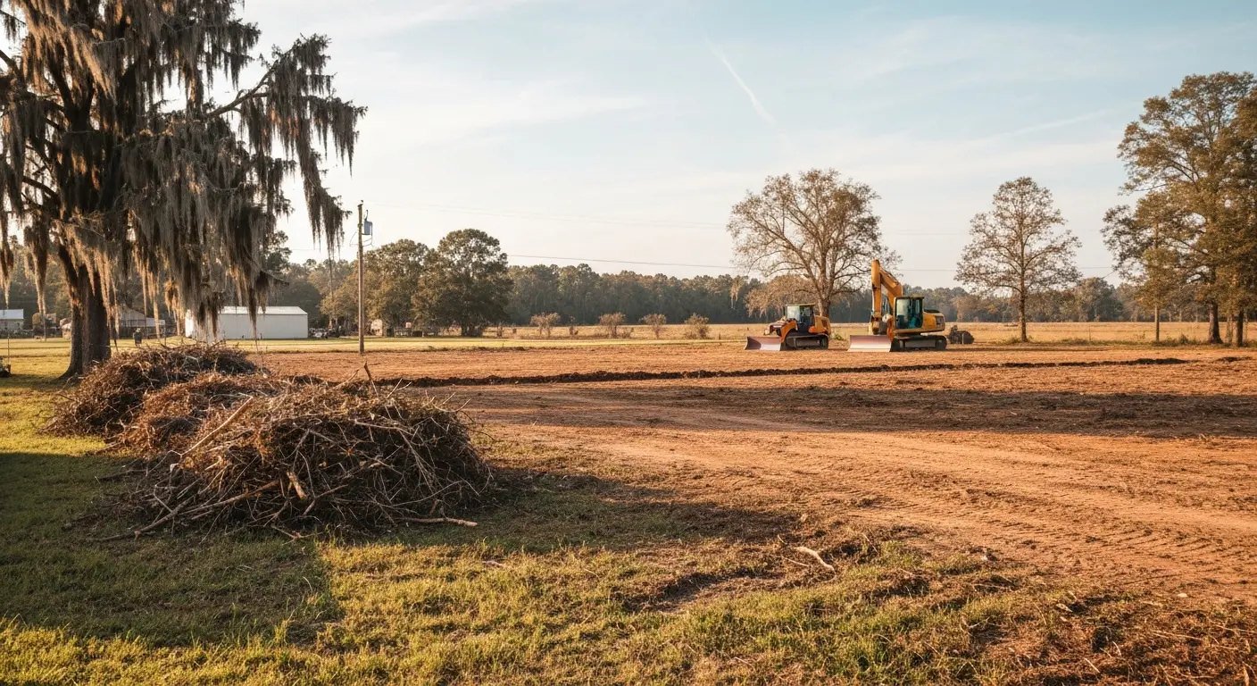 Land clearing project in Homer LA