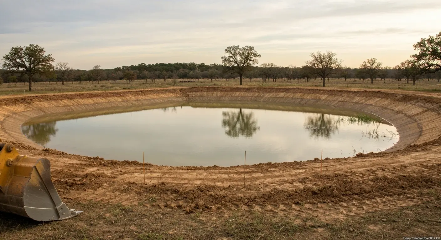 Pond excavation
