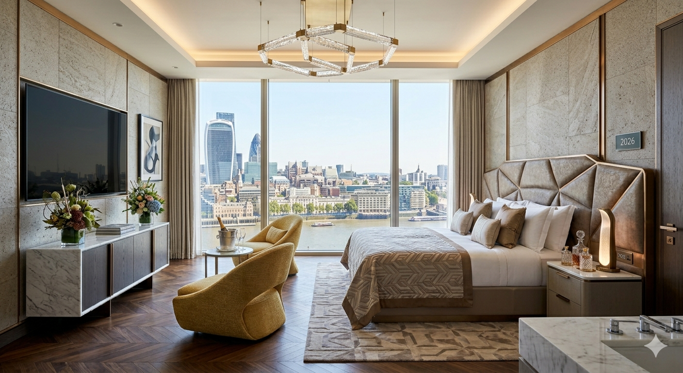 Boutique UK coastal hotel room