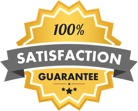 100% satisfaction guaranteed badge