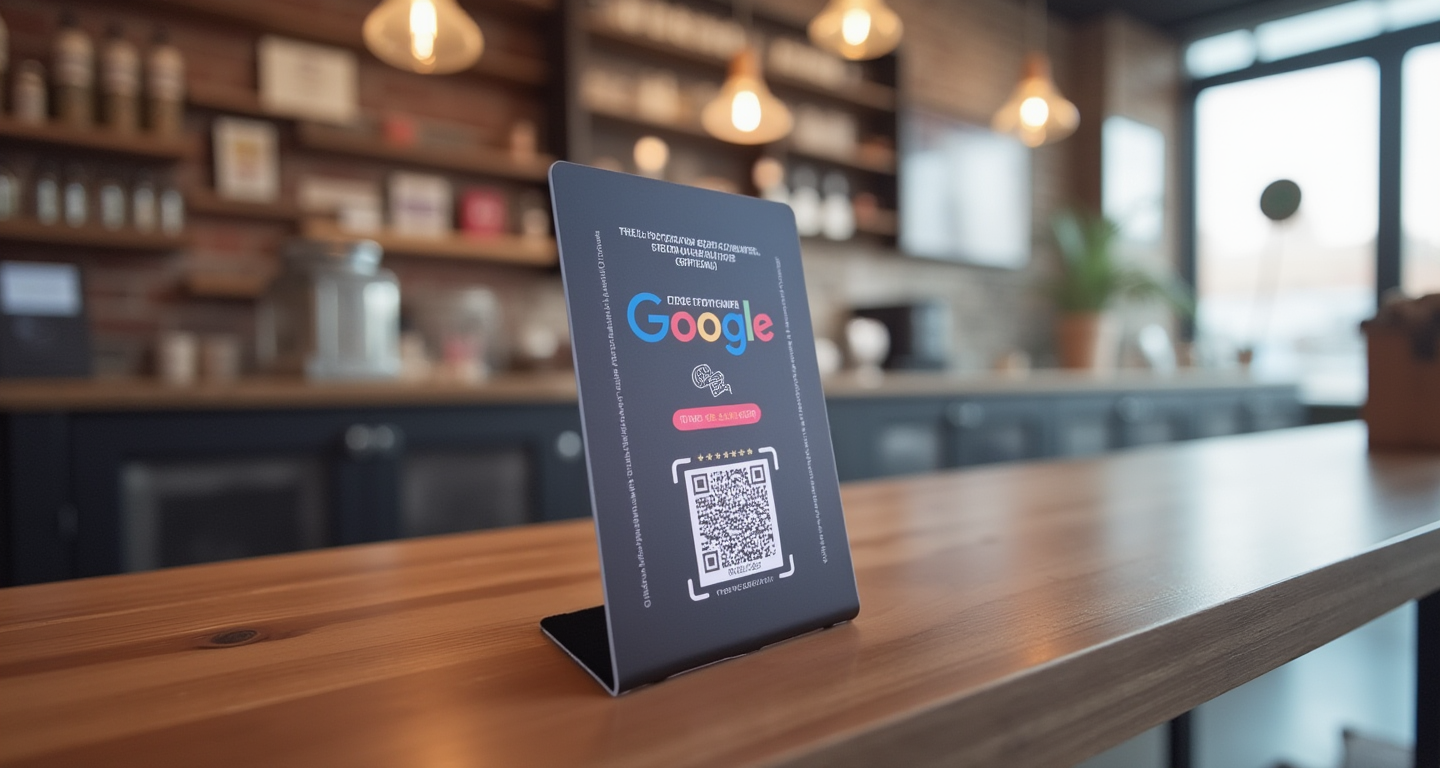 Tap Card displayed at a business checkout area