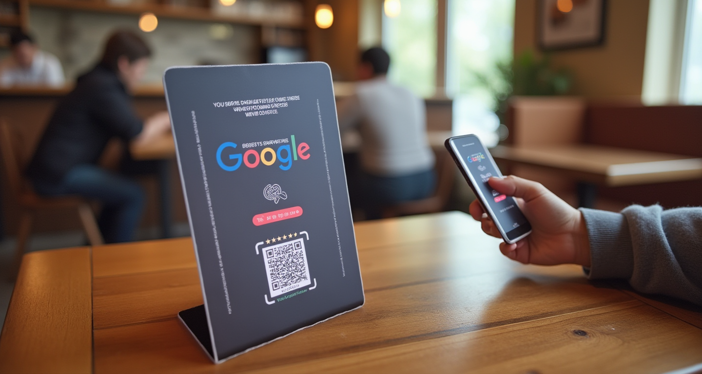 Customer scanning or tapping a Tap Card with a smartphone