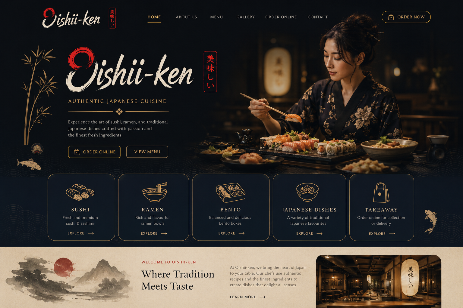 Restaurant Online Menu Website, Websites