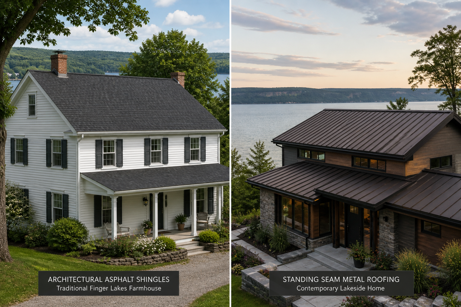 Asphalt shingles suit traditional farmhouses