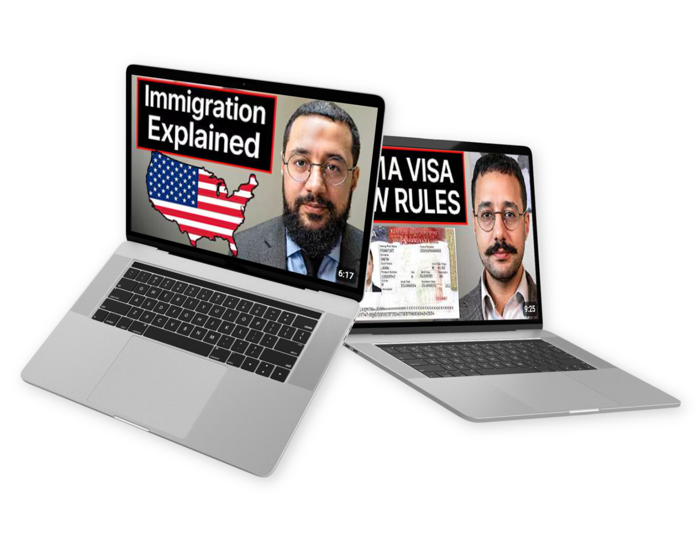 Mohammad Shair's Immigration YouTube Videos Computers Mockup