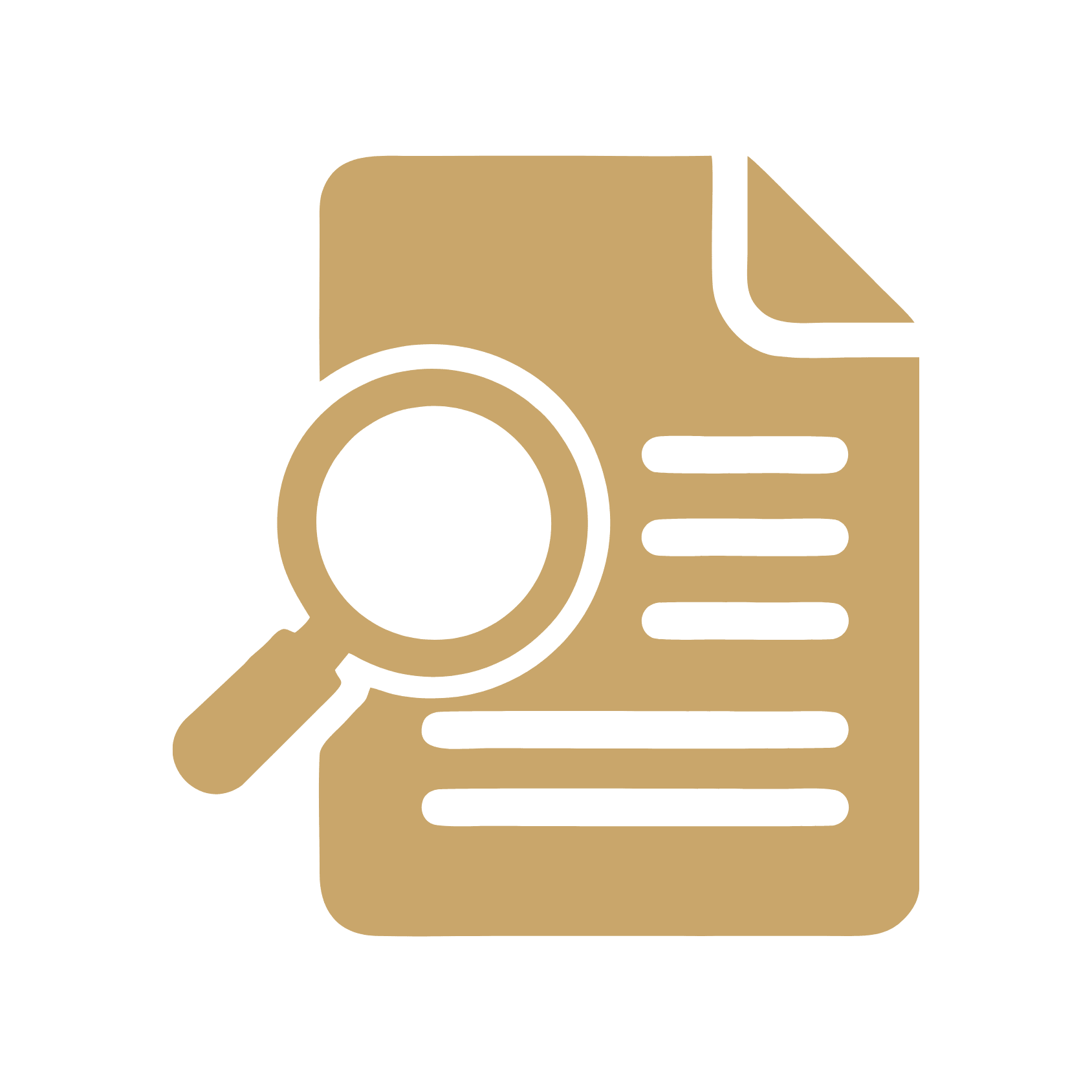 Document with magnifying glass