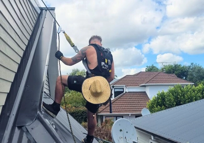 Phoenix Roofing team working on Auckland roof repair – experienced local roofers providing reliable roof maintenance and replacements.