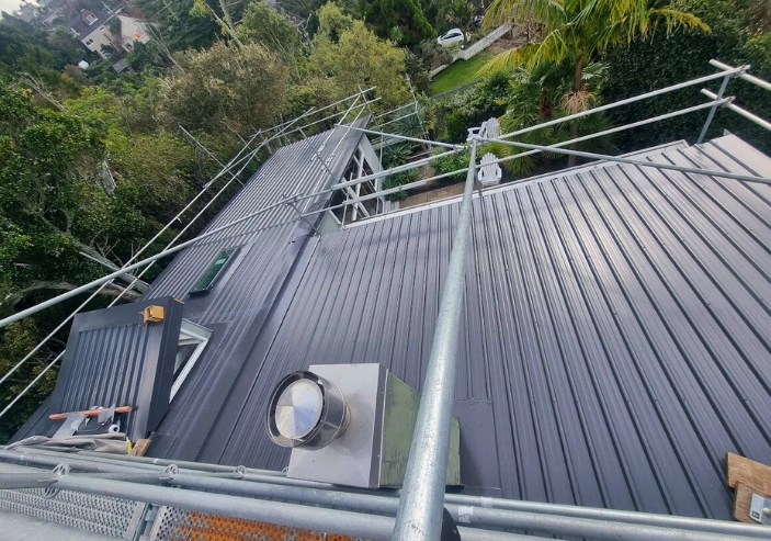 Safe chimney removal and roof repair on Auckland home by Phoenix Roofing