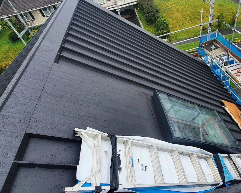 Long-run iron roof repair to stop water ingress in Northshore, Auckland