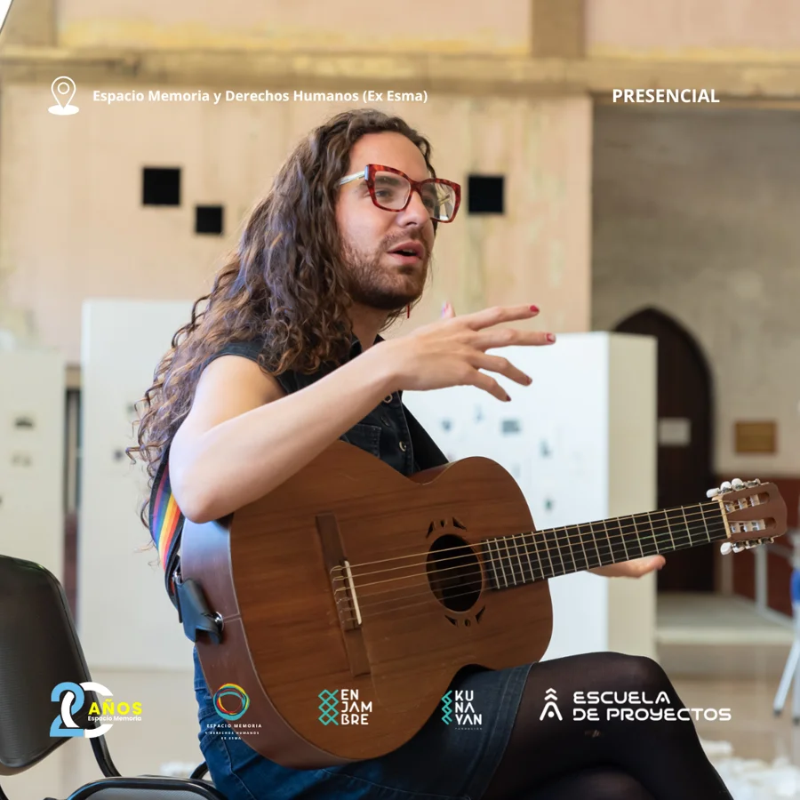 Actividad presencial de Enjambre, Fundación Kunayan y Escuela de Proyectos en el Espacio Memoria