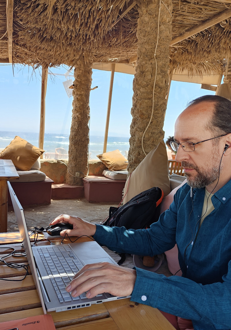 Trabajando en Dahab
