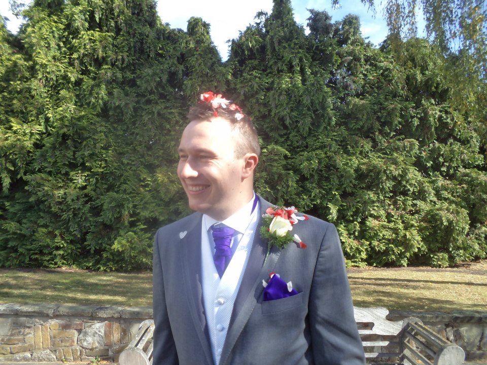 Nick on his wedding day
