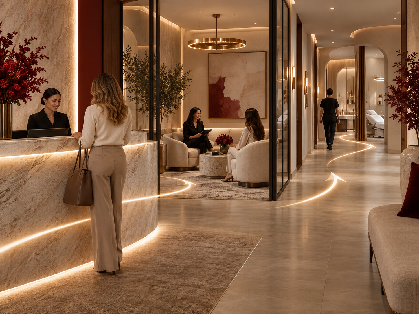 Luxury aesthetic practice environment illustrating the patient journey