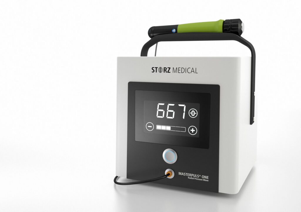STORZ MEDICAL MASTERPULS ONE device with its treatment handpiece