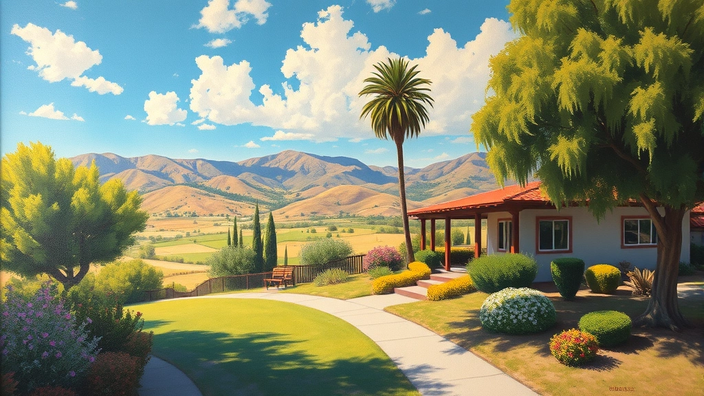 Painting in Foothill Farms, CA featuring vibrant colors and abstract shapes.