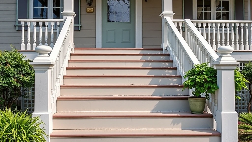 Exterior Stair Painting project in Folsom CA showcasing vibrant colors and professional finish