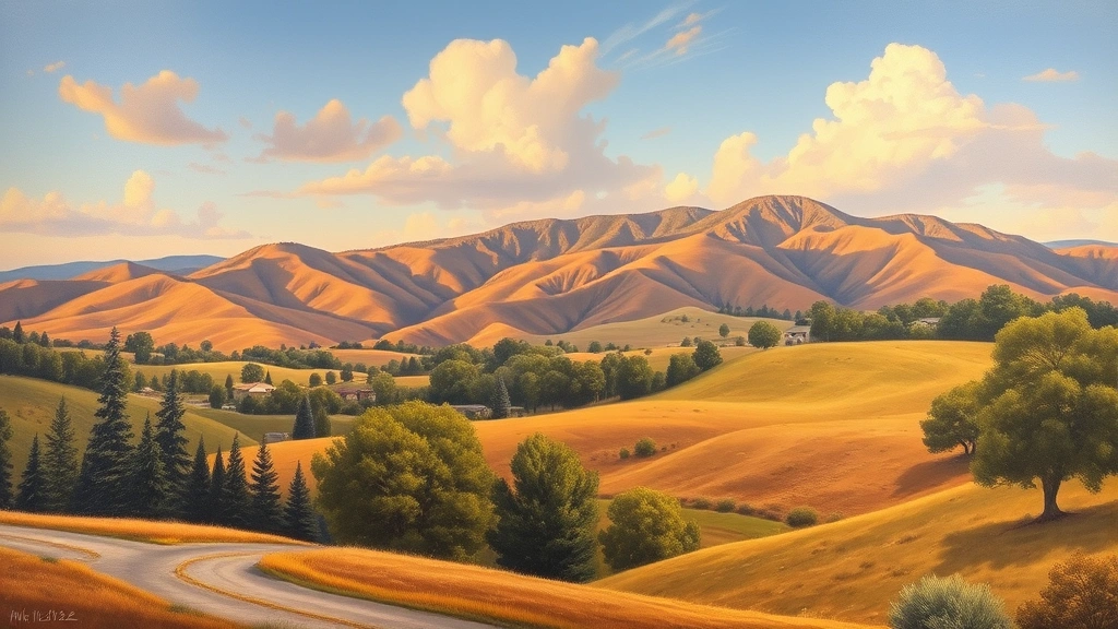 Painting in El Dorado Hills, CA featuring vibrant colors and serene landscapes.