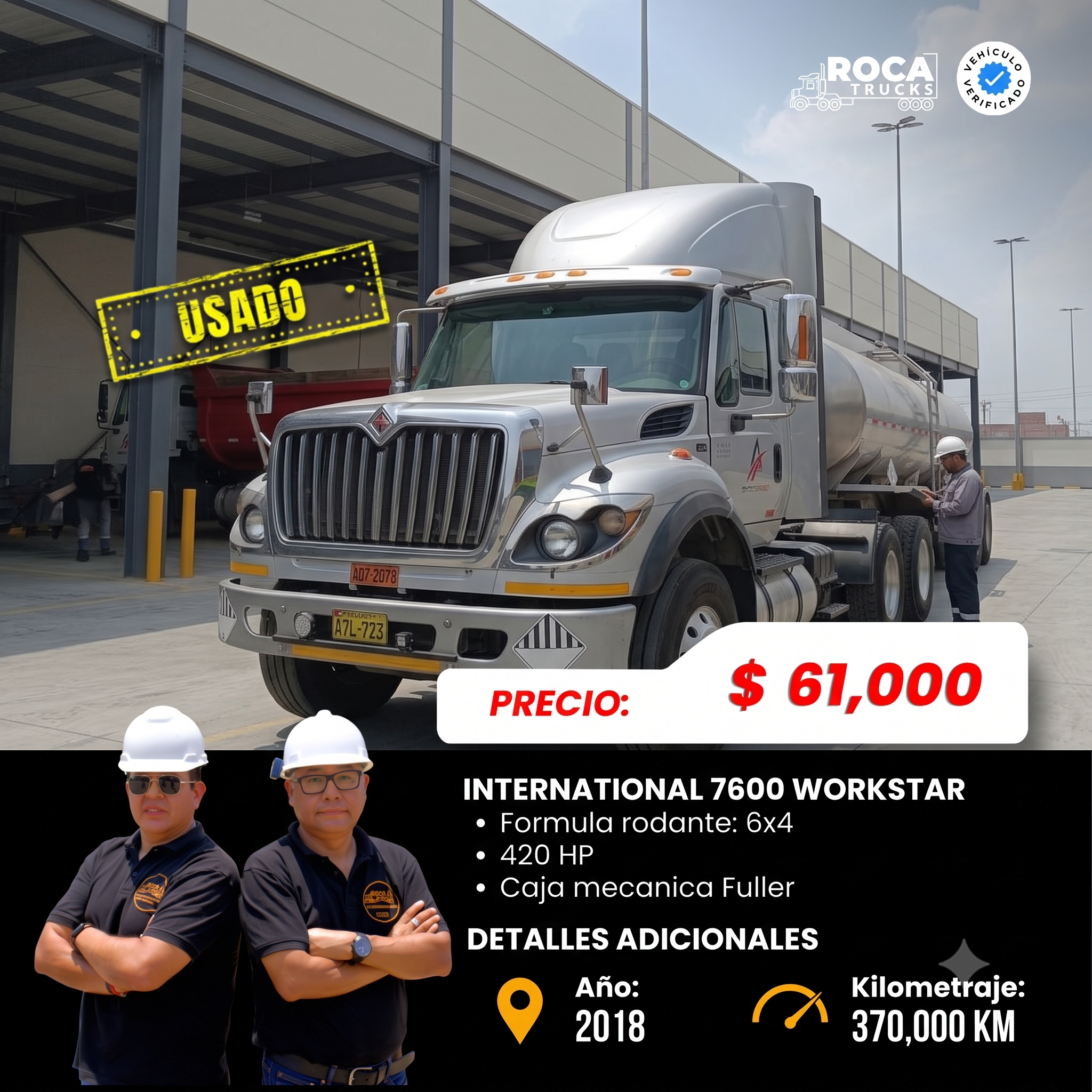 Camión International 7600 Workstar usado en venta Perú - Roca Trucks $61,000