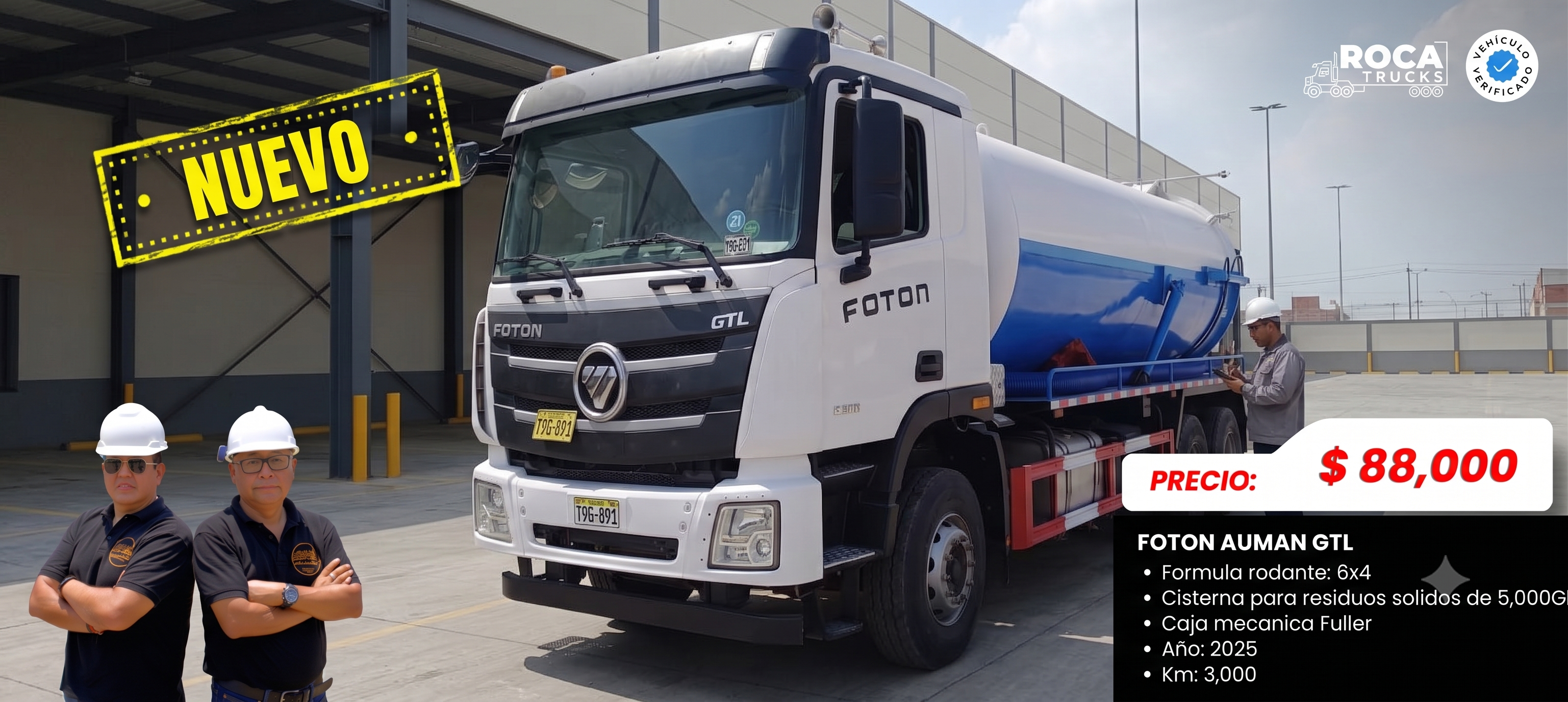 Camión Cisterna Nuevo en venta Lima Perú - Roca Trucks $88,000