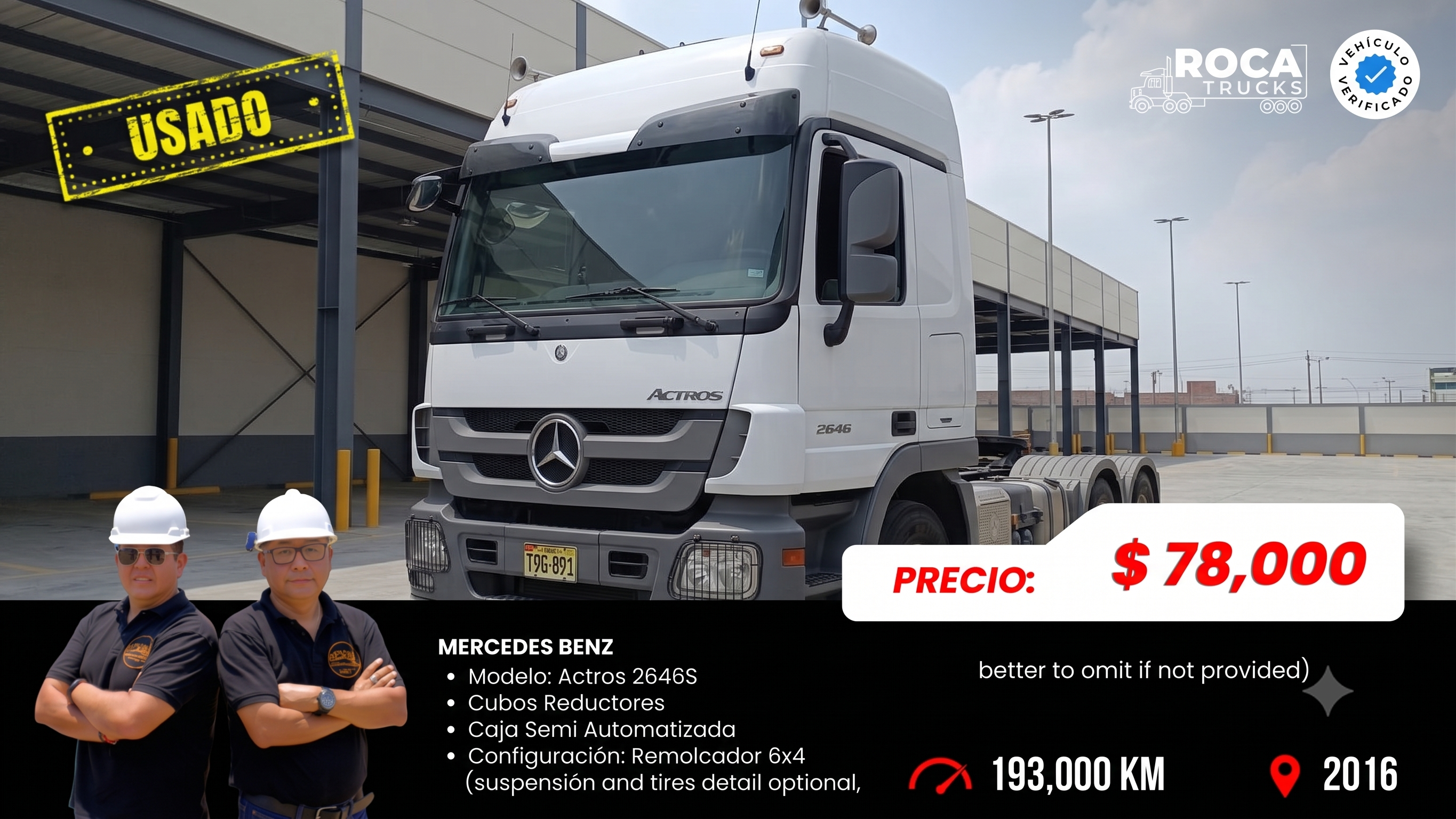 Tracto Mercedes Benz usado en Vena Lima Perú  Roca Trucks