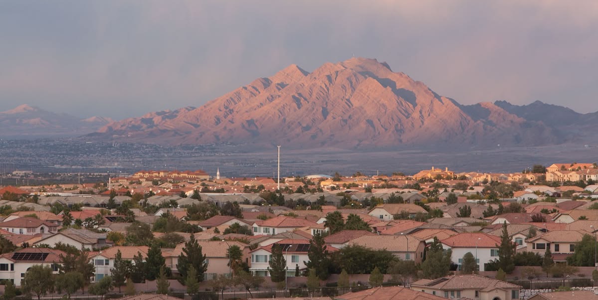 Henderson Nevada mountains at sunset