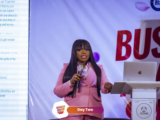 Eno Eka teaching live at Business Analysis School Live
