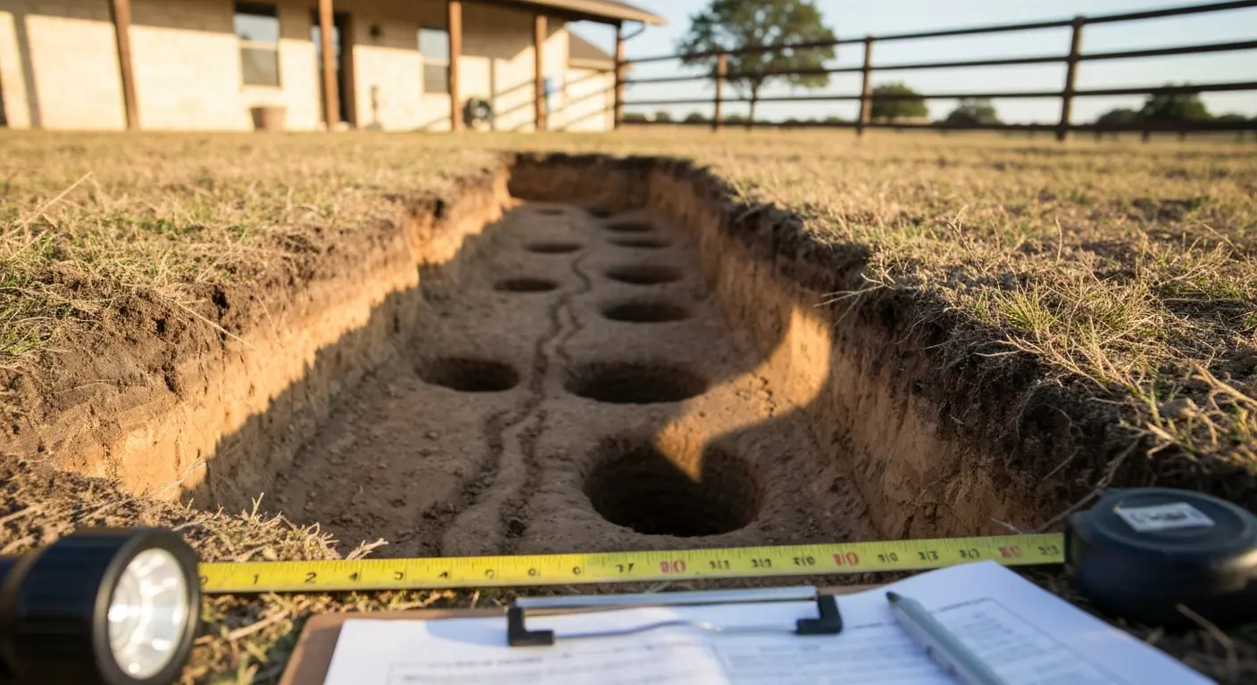 Armadillo burrowing damage in Taylor County