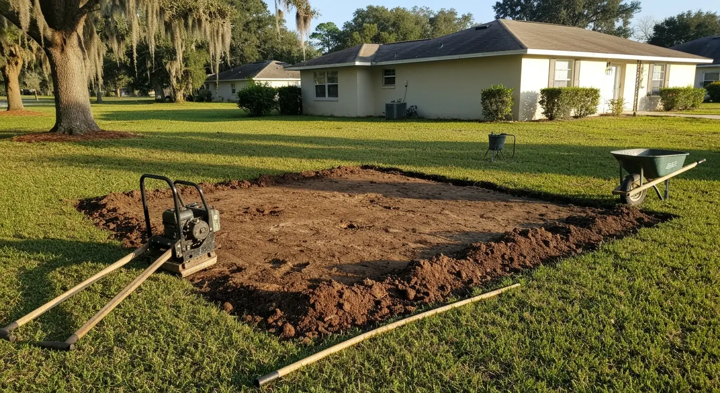 Armadillo digging damage repair