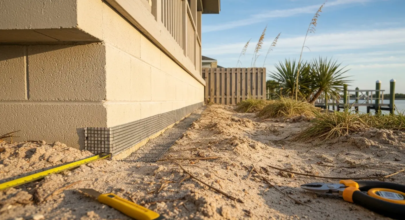 Snake exclusion from home foundation
