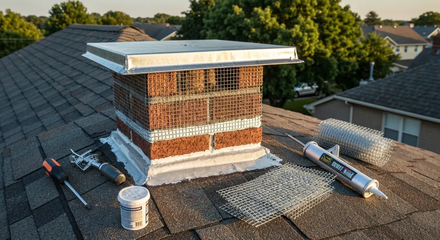 Roof chimney trapping