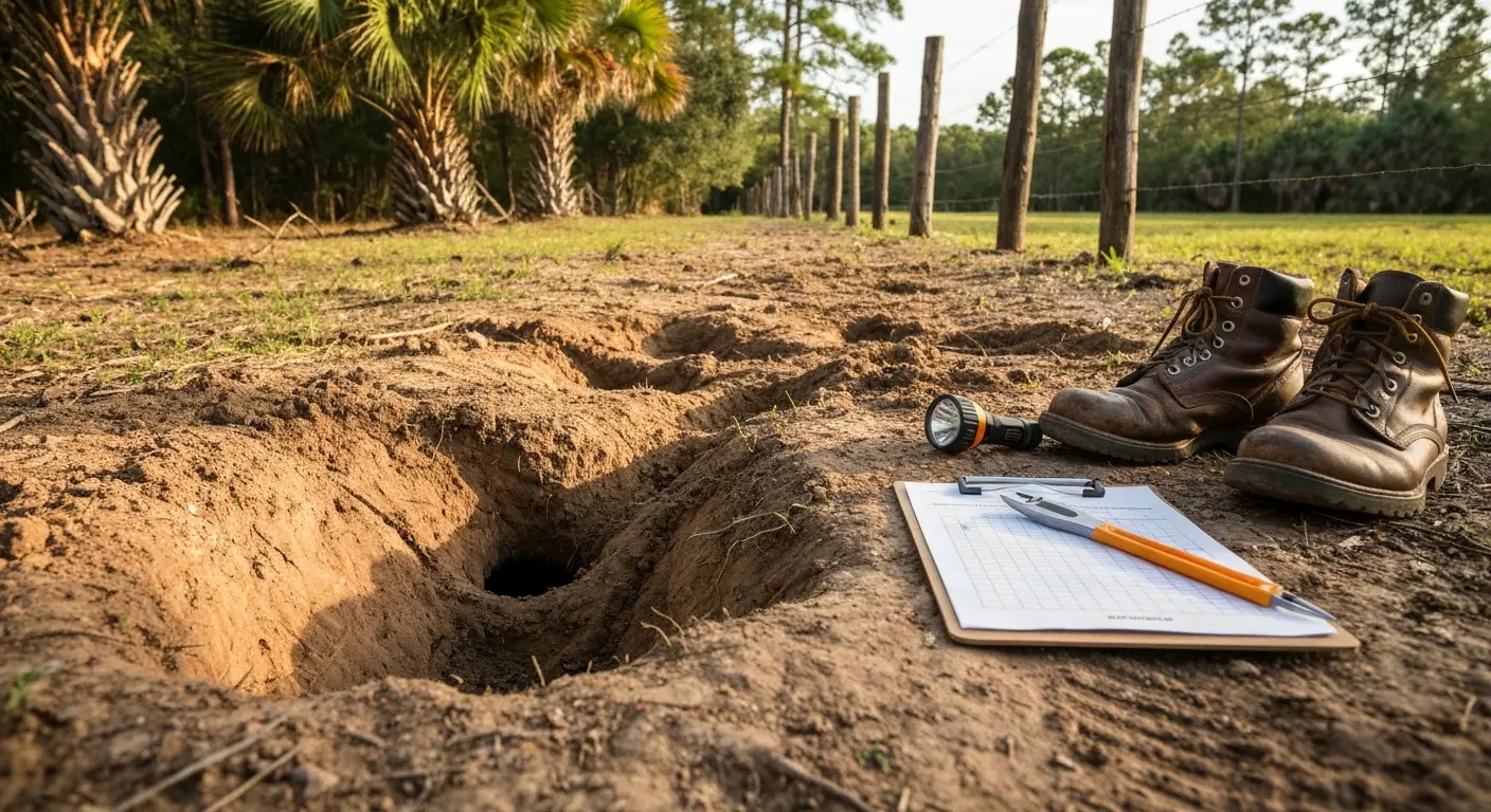 Armadillo trapping inspection