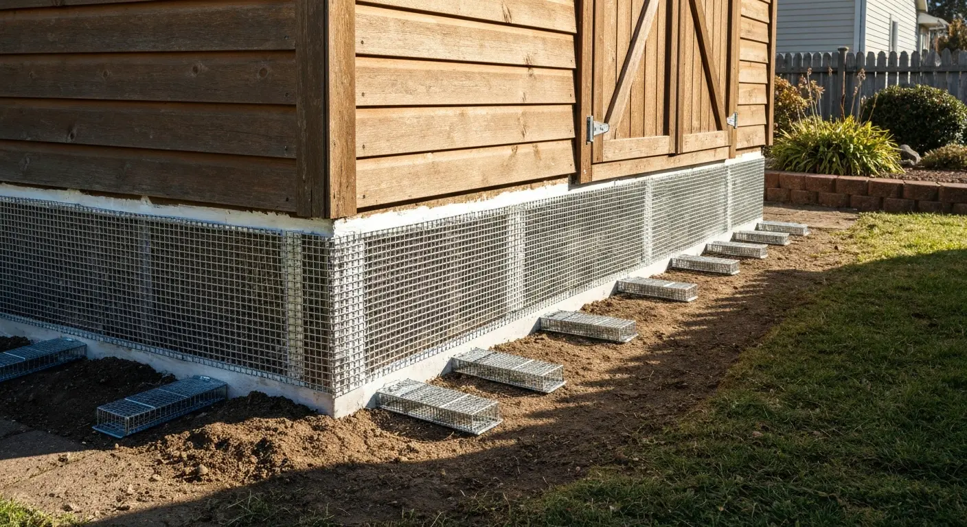 Foundation and shed trapping